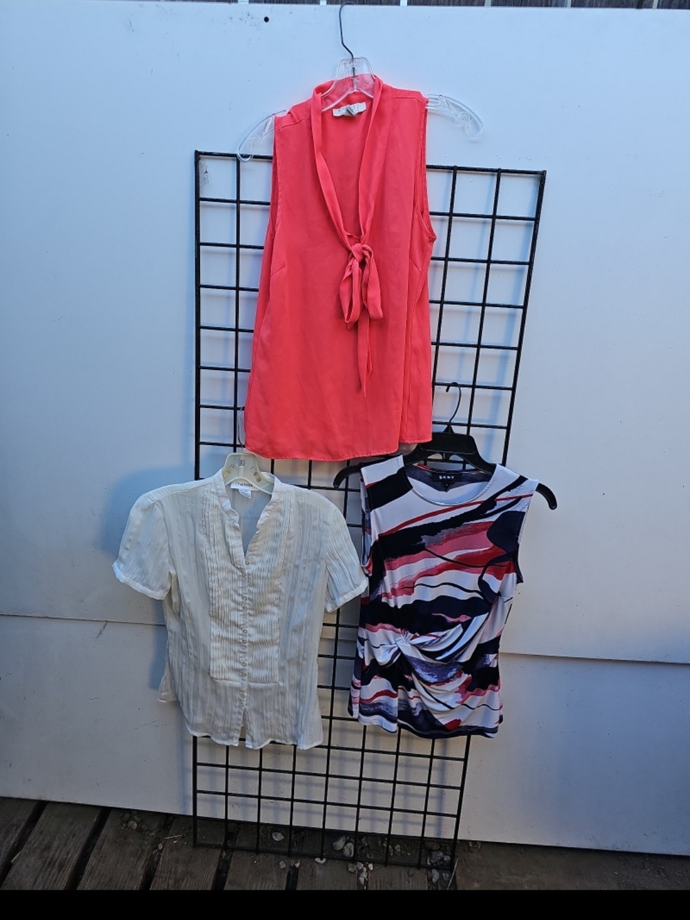 Chadwicks Coral Tie-Neck Sleeveless Camisole